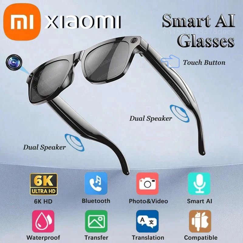 AI Smart Glasses, Multifunctional Camera, Chat-gpt, Bluetooth Call ,Voice Assistant ,Music Player, AI Translation - SkyWaves