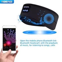 Bluetooth Earphones Sports Sleeping Headband - Elastic Wireless Headphones Music Eye Mask - SkyWaves