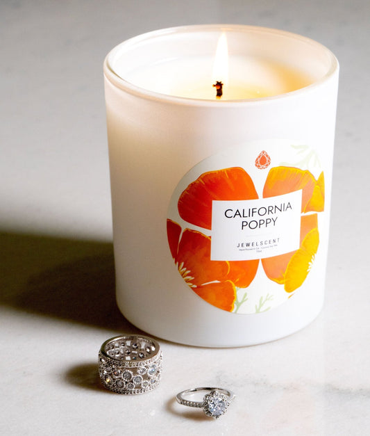 California Poppy 10oz Signature Jewelry Candle - SkyWaves