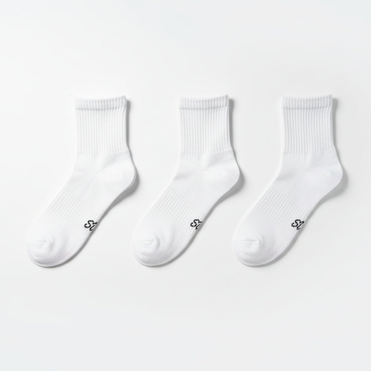 Cotton Crew Socks - White - Coolmax Technology - SkyWaves