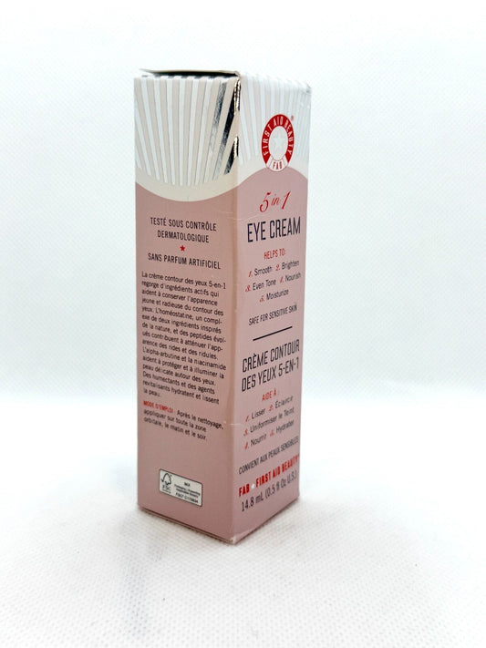 Fab First Aid Beauty 5 in 1 Eye Cream 0.5 oz Smooth Brighten Nourish - SkyWaves