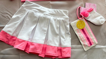 Girls Activewear outfit size 4 - 5/6 Pickleball Club Cotton Candy Pink Set - SkyWaves