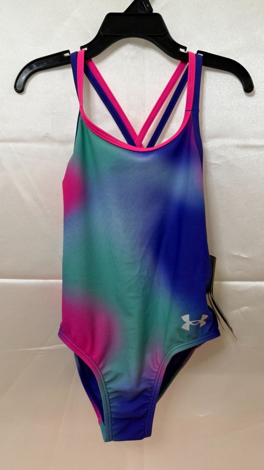 Girls Swimsuit, small, size 4, one piece, New, Polka Party by Under Armour - SkyWaves