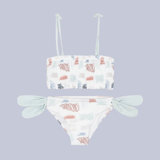 Mon Coeur Scribble Bikini,children's two - piece swimwear set - SkyWaves
